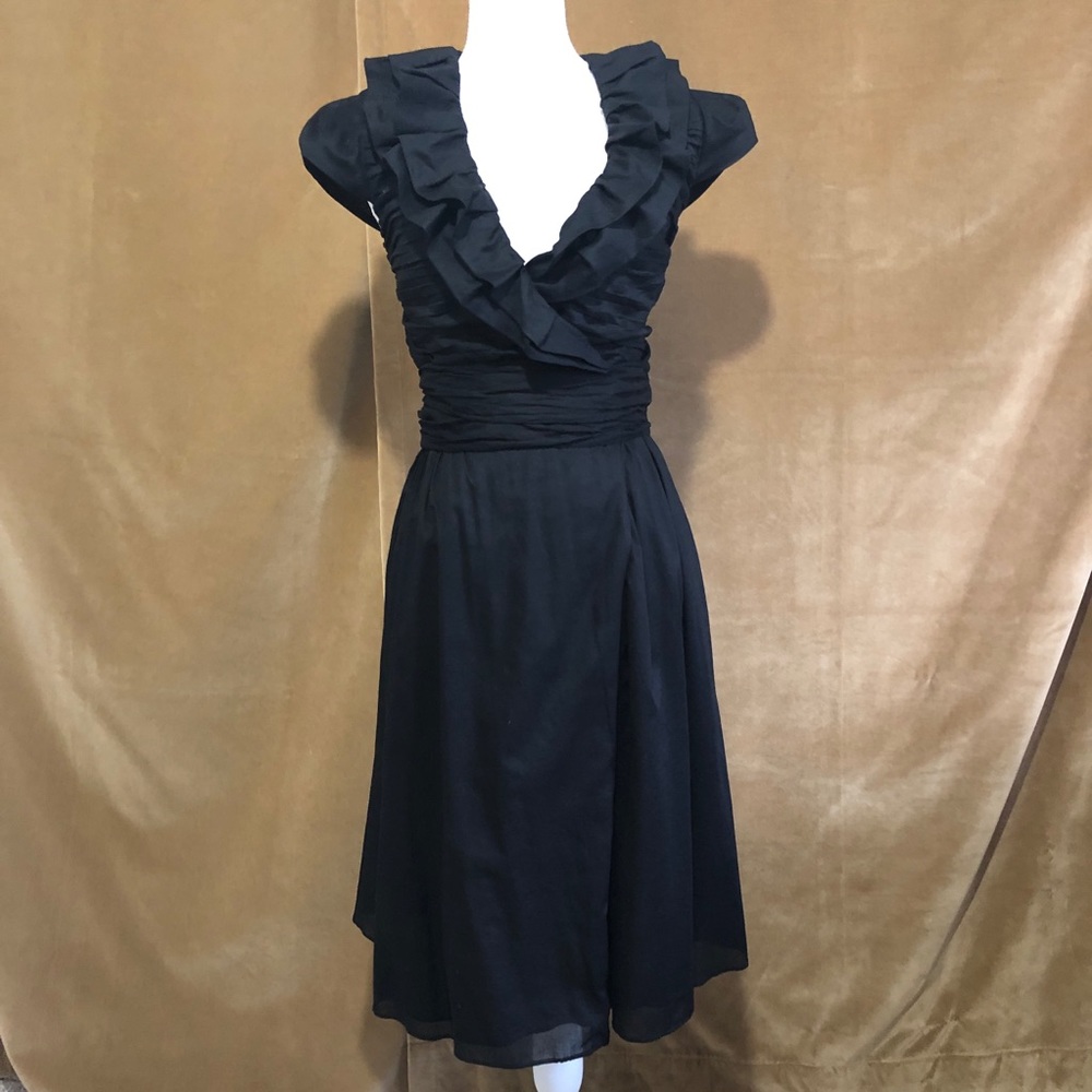 Calvin Klein gathered bodice wrap dress